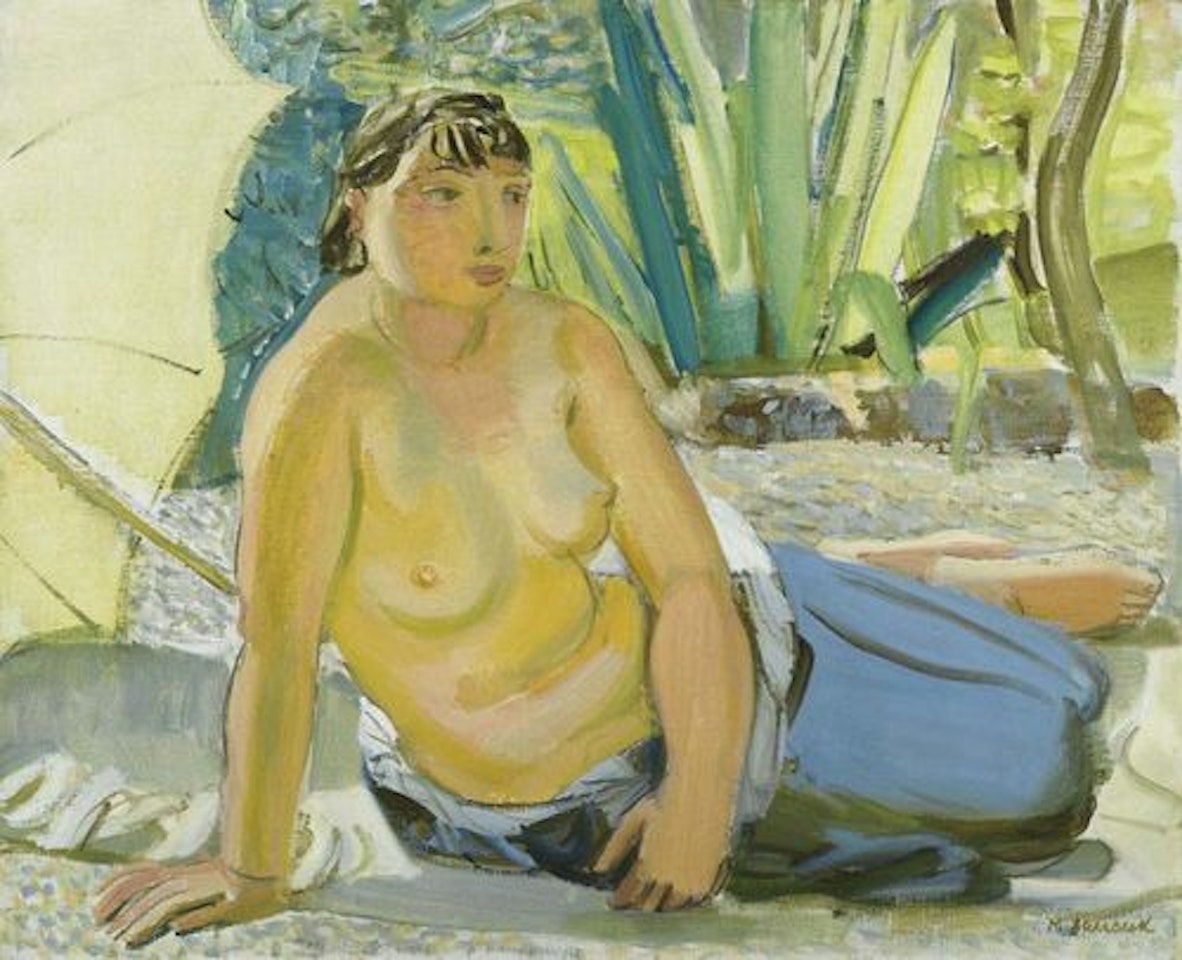 Seated woman by Maurice Barraud