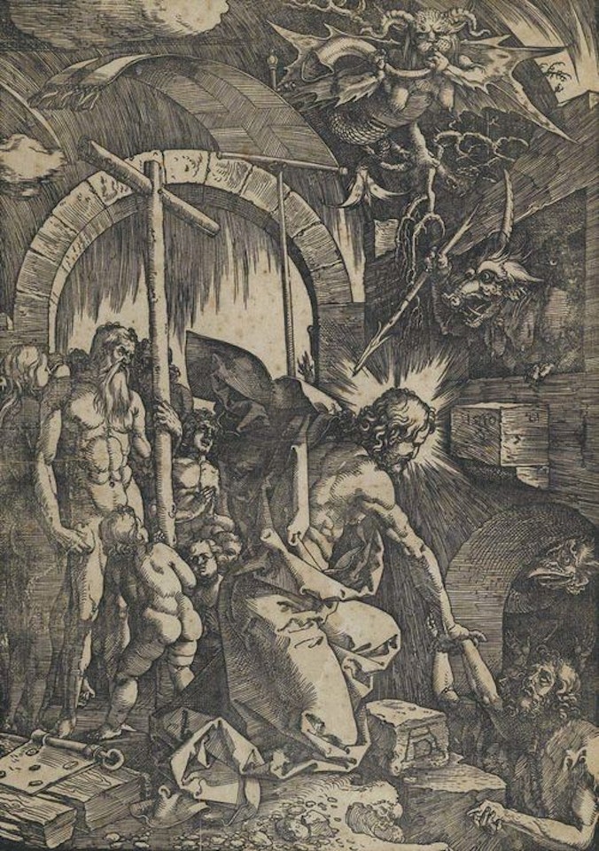 Page 11 of the "Grossen Passion"; Christ in limbo by Albrecht Dürer
