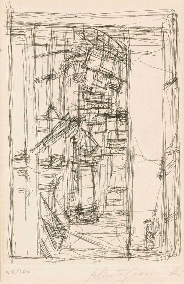 Interior with oven by Alberto Giacometti