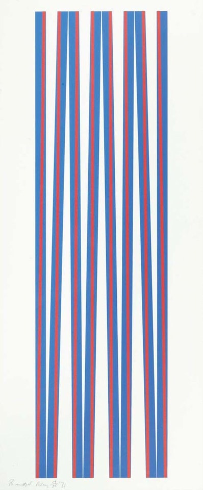 Untitled (Elongated Triangles 1) by Bridget Riley