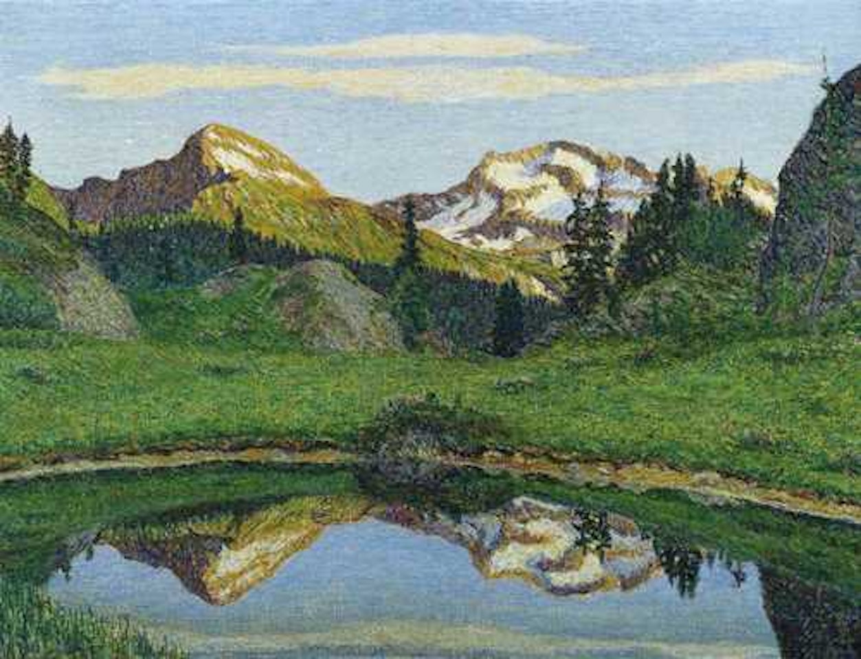 Maloja in summer. by Gottardo Segantini