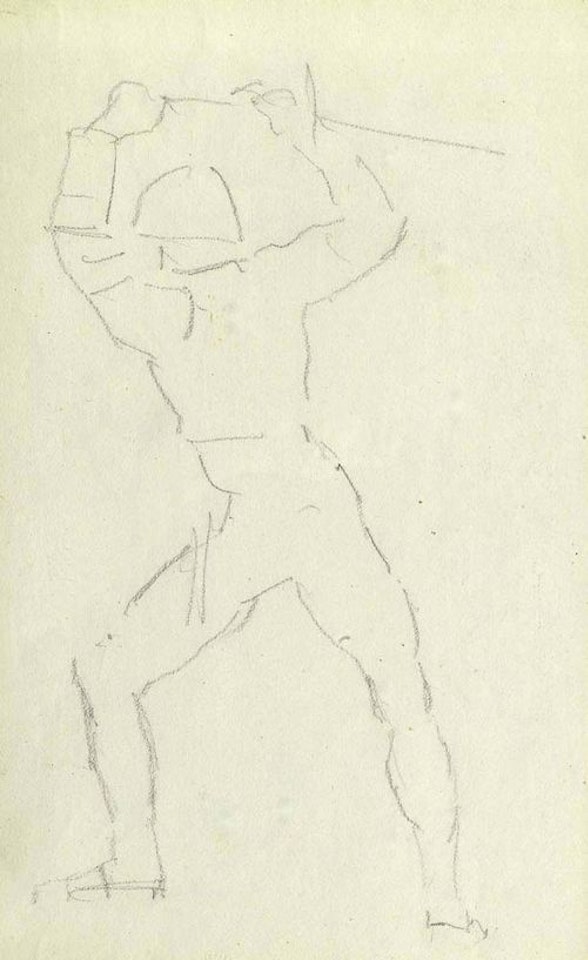 Study on “Confederate”. by Ferdinand Hodler