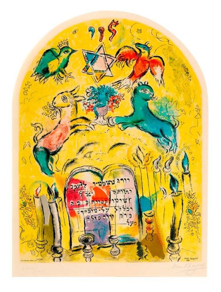 From "Windows for Jerusalem". La tribu de Levi by Marc Chagall