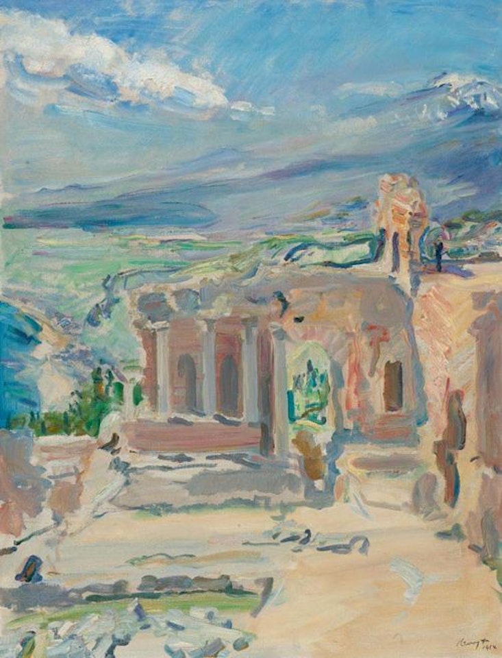 The Theater in Taormina by Max Slevogt