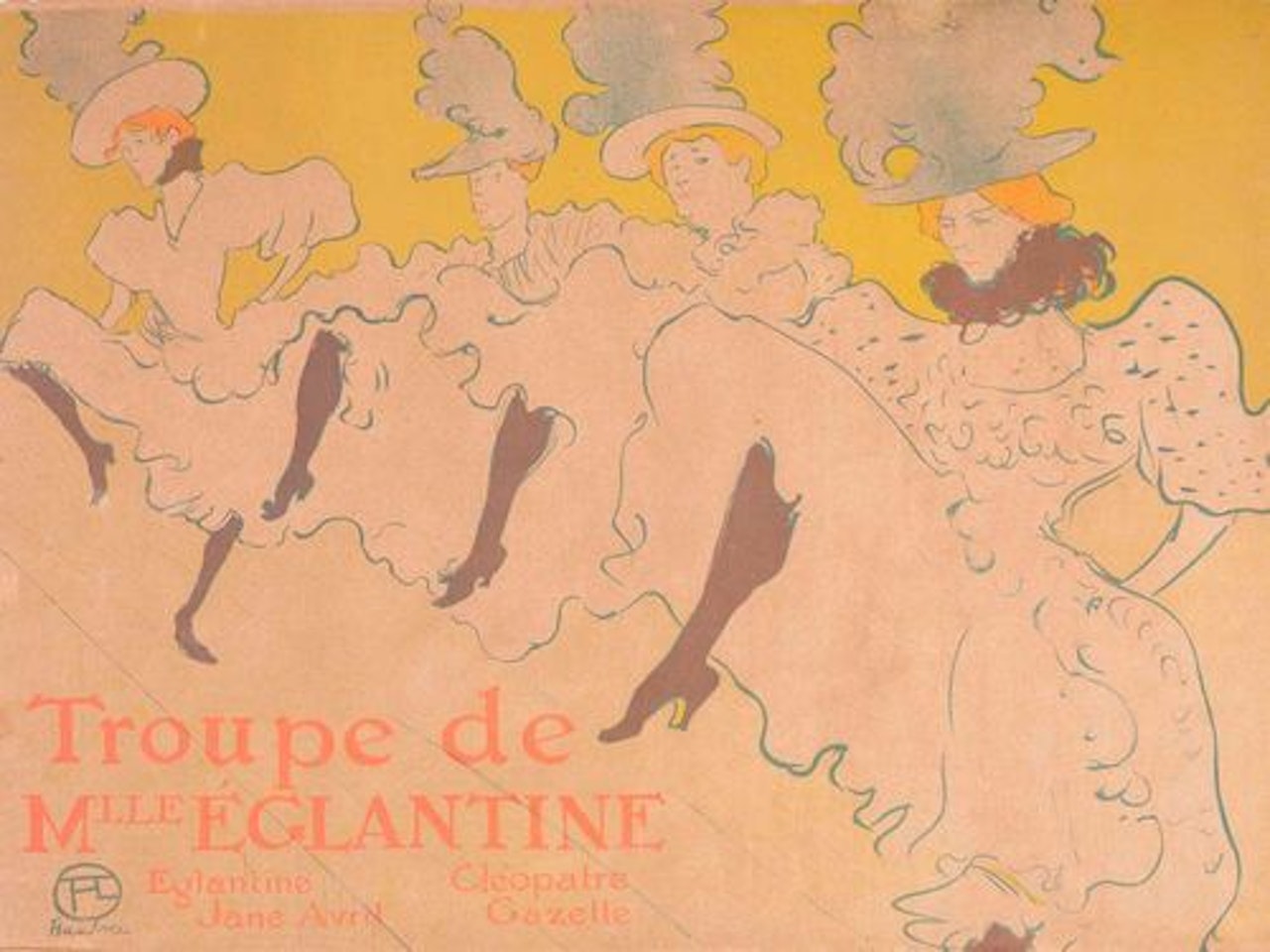 Troupe de Mlle Eglantine. Eglantine, Cléopatre, Jane Avril, Gazelle by Henri de Toulouse-Lautrec