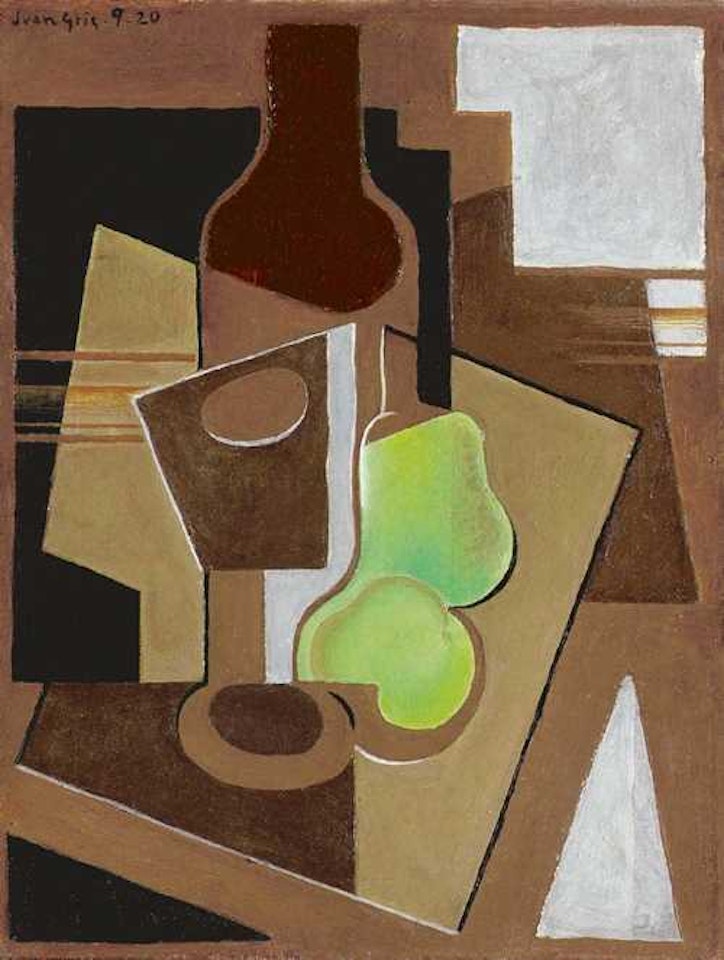 Bouteille et poires by Juan Gris
