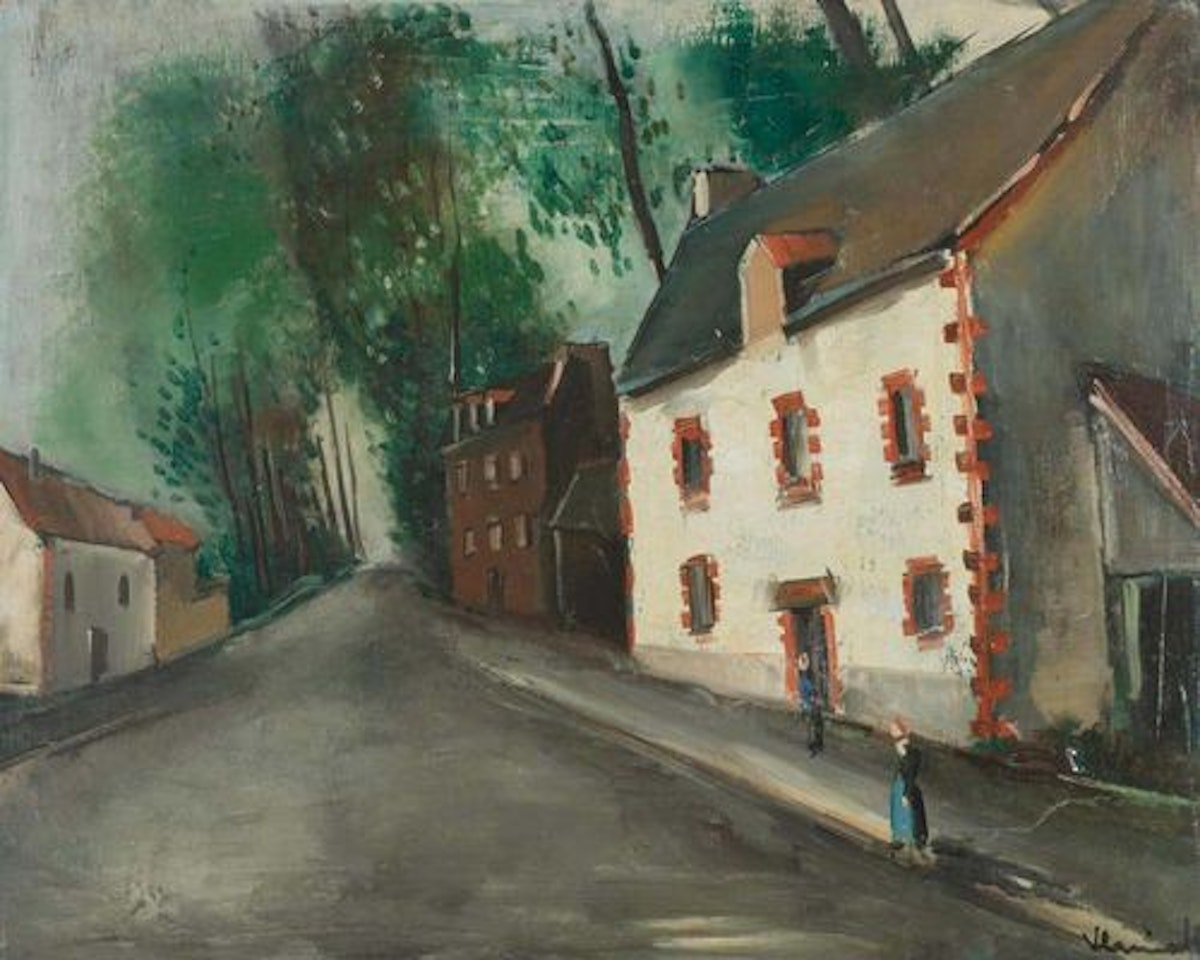 Village street. by Maurice de Vlaminck