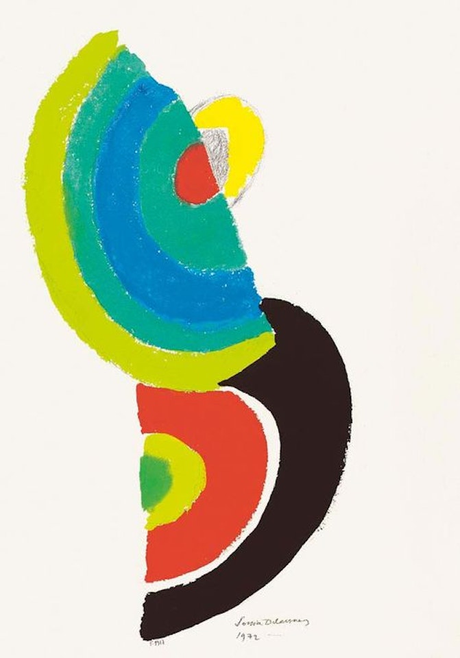 Composition referred to F 1917. l972. by Sonia Delaunay