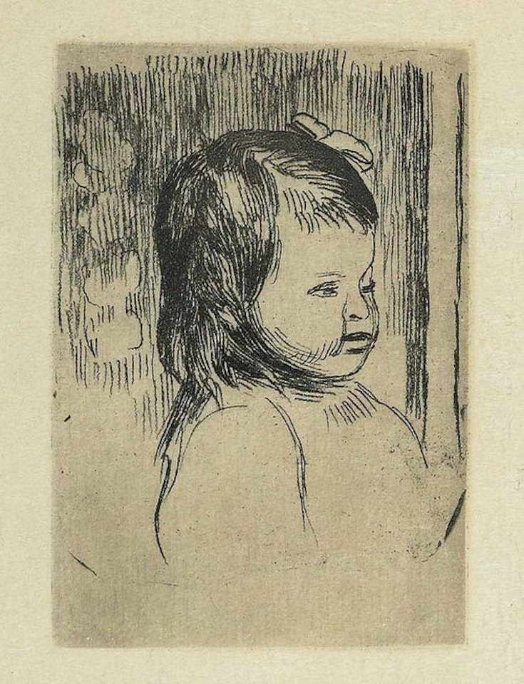 Buste d"enfant, tourné a droite by Pierre-Auguste Renoir