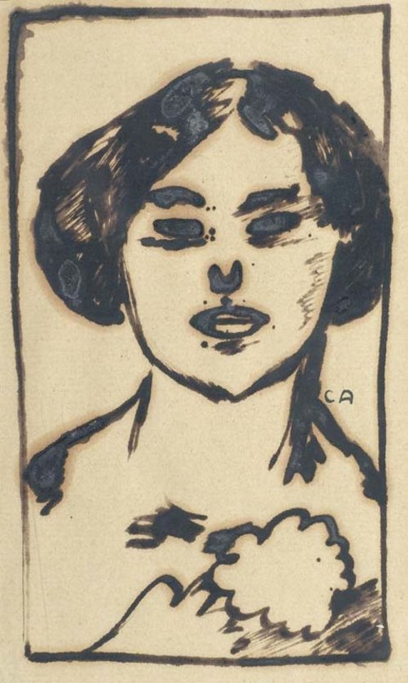 Girl"s head by Cuno Amiet