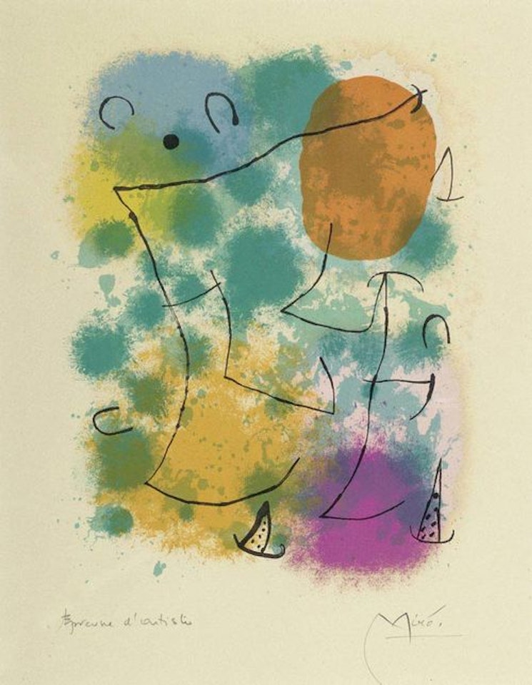 From: Arthur Rimbaud vu par des peintres contomporains by Joan Miró