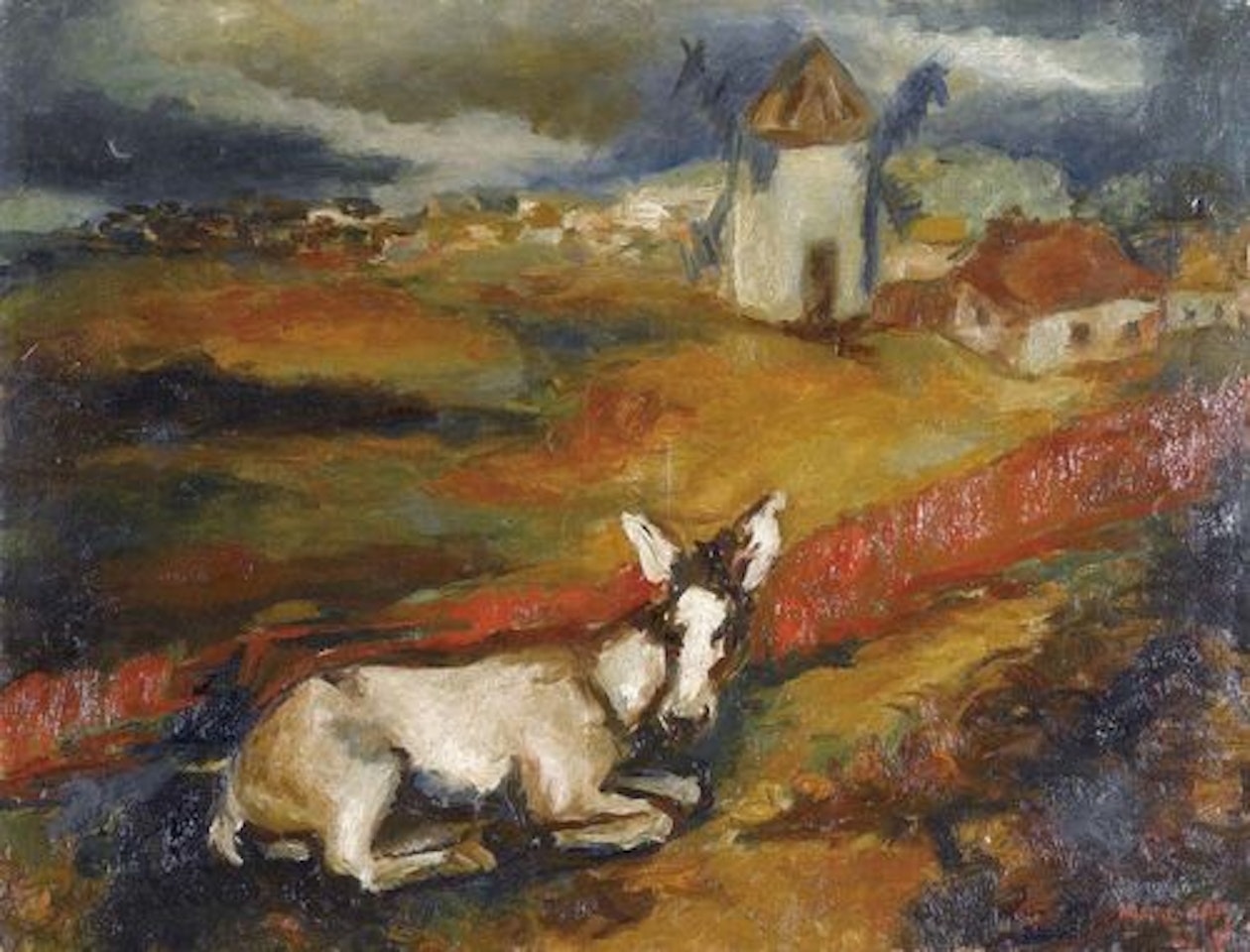 The donkey and the mill by Emmanuel Mané-Katz