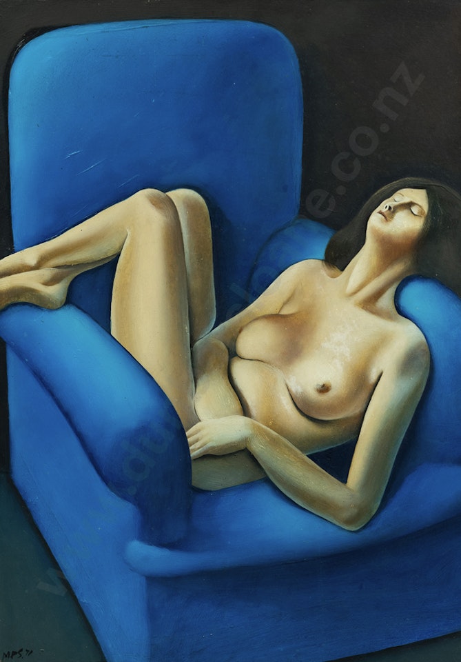 Nude in Blue by Michael Smither