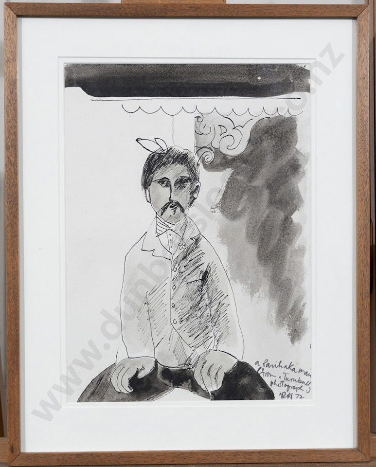 A Parihaka Man (from a Turnbull Library Photograph) by Ralph Hotere