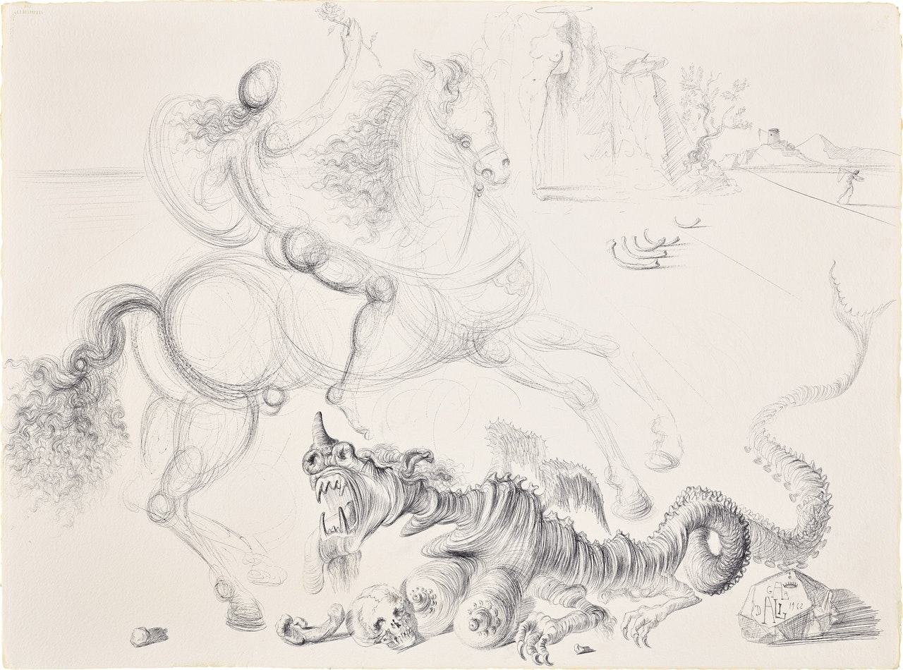 Saint Georges et le dragon by Salvador Dali