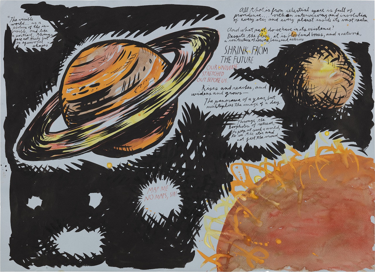 No title (The visible world...) by Raymond Pettibon