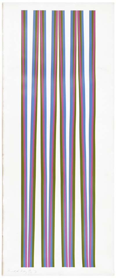 Untitled (Elongated Triangles 5) by Bridget Riley