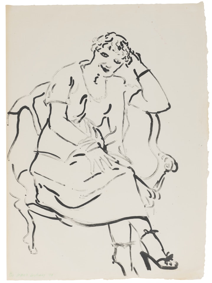 Celia -- Weary by David Hockney