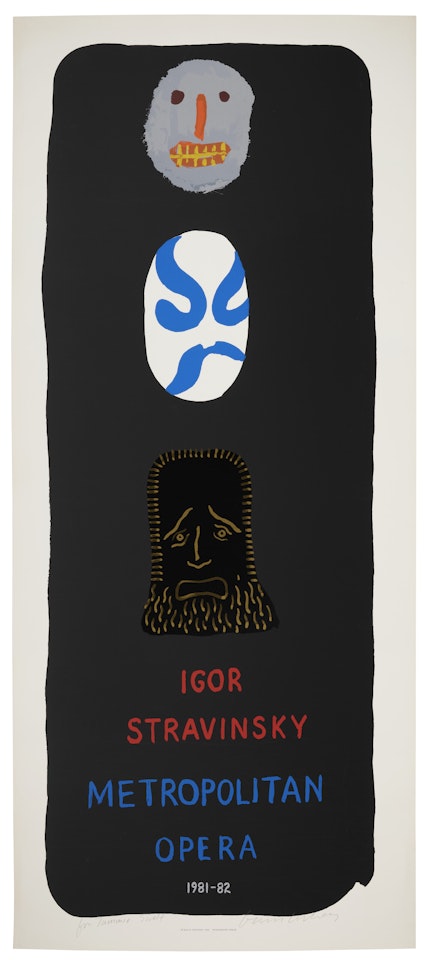 Igor Stravinsky Poster: Metropolitan Opera by David Hockney
