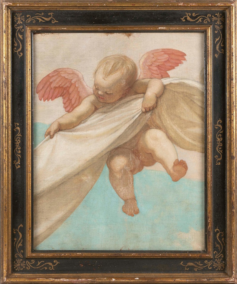 Cupid grasping a sheet by Continental School