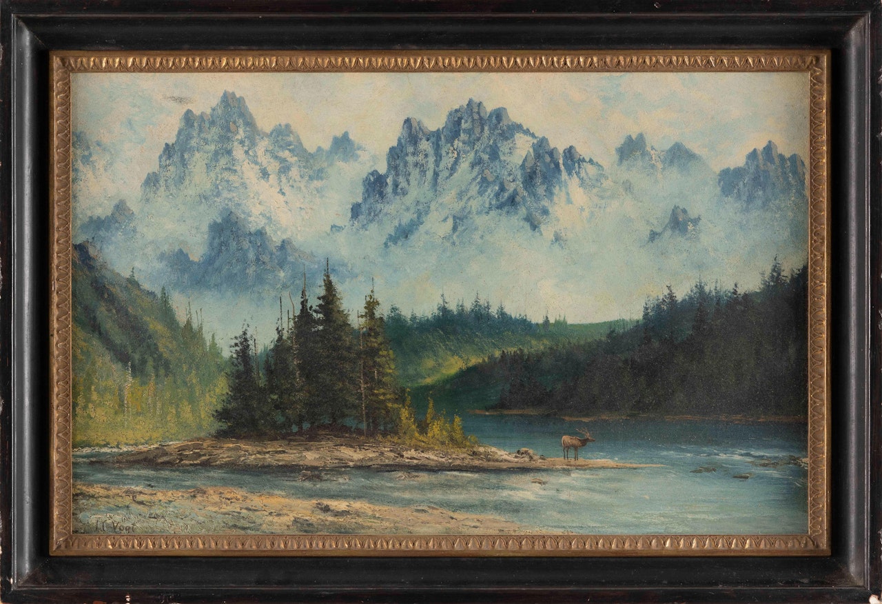 Alpine landscape. by Continental School