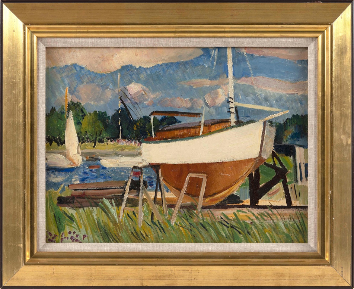 "Sailboat in Drydock" by Hayley Lever