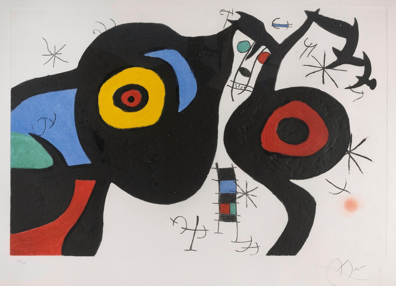 "Les deux Amis" by Joan Miró