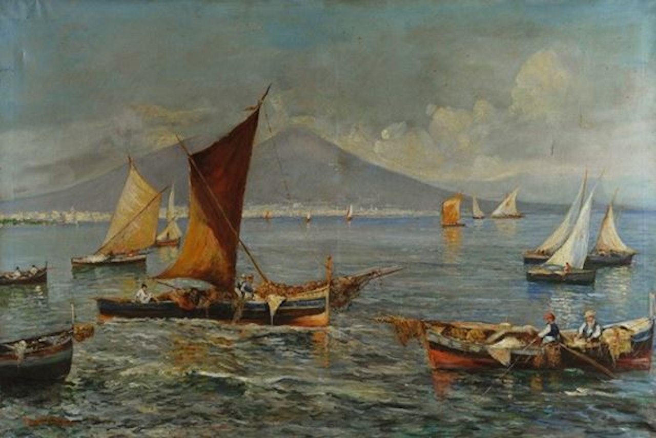 Fishermen in the Gulf of Naples by Fausto Pratella