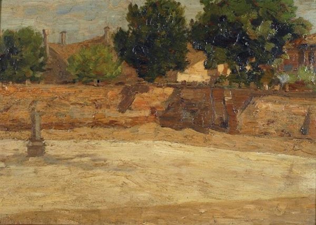 Venice, a small square on the Giudecca by Guglielmo Ciardi
