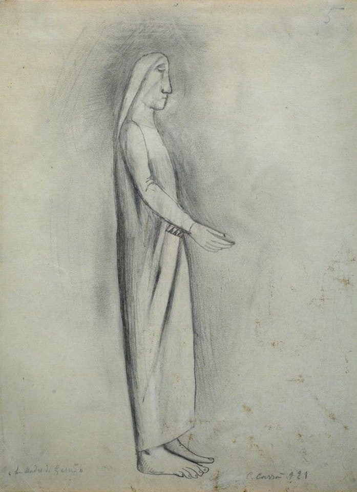 The mother of Jesus by Carlo Carra