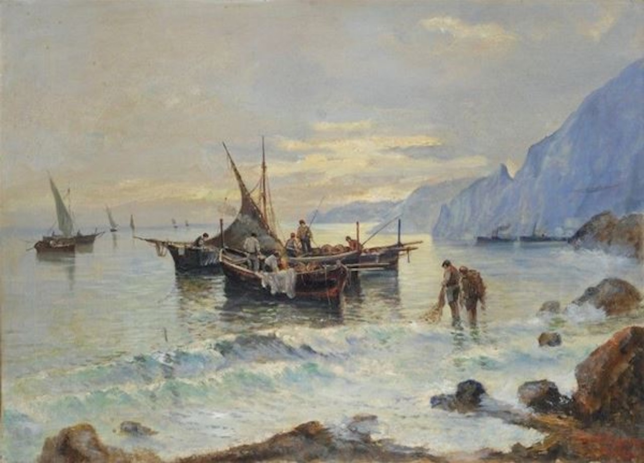 Fishermen on Capri by Fausto Pratella