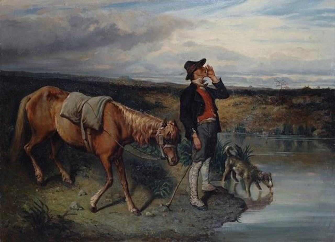 The call of the farmer by Neapolitan School