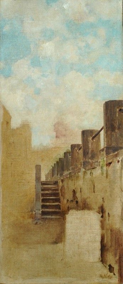 The staircase by Giuseppe de Nittis