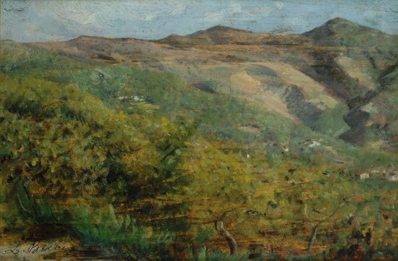 Sunny landscape by Luigi Bechi