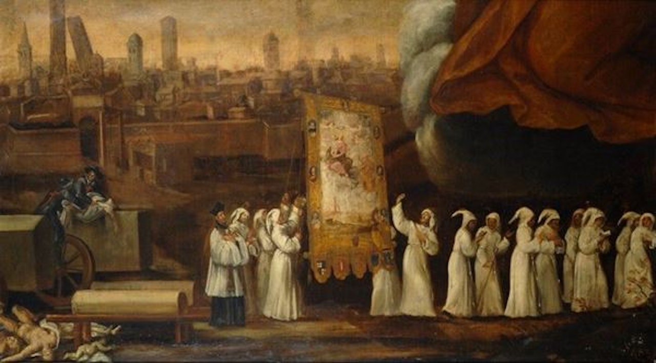 Procession for the plague in Bologna by BOLOGNESE SCHOOL