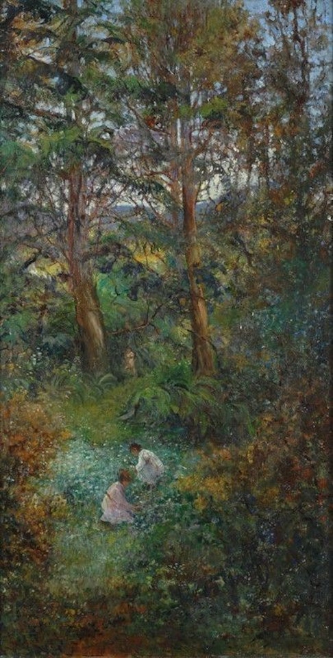 Forest with figures by Italian School