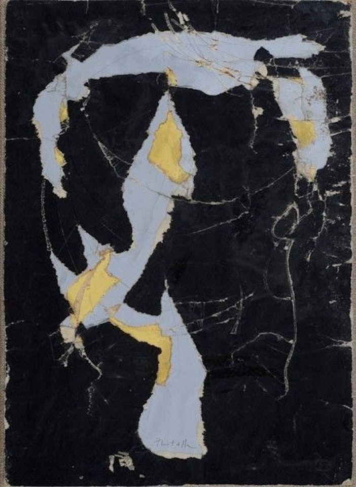 Messy tears on the right by Mimmo Rotella