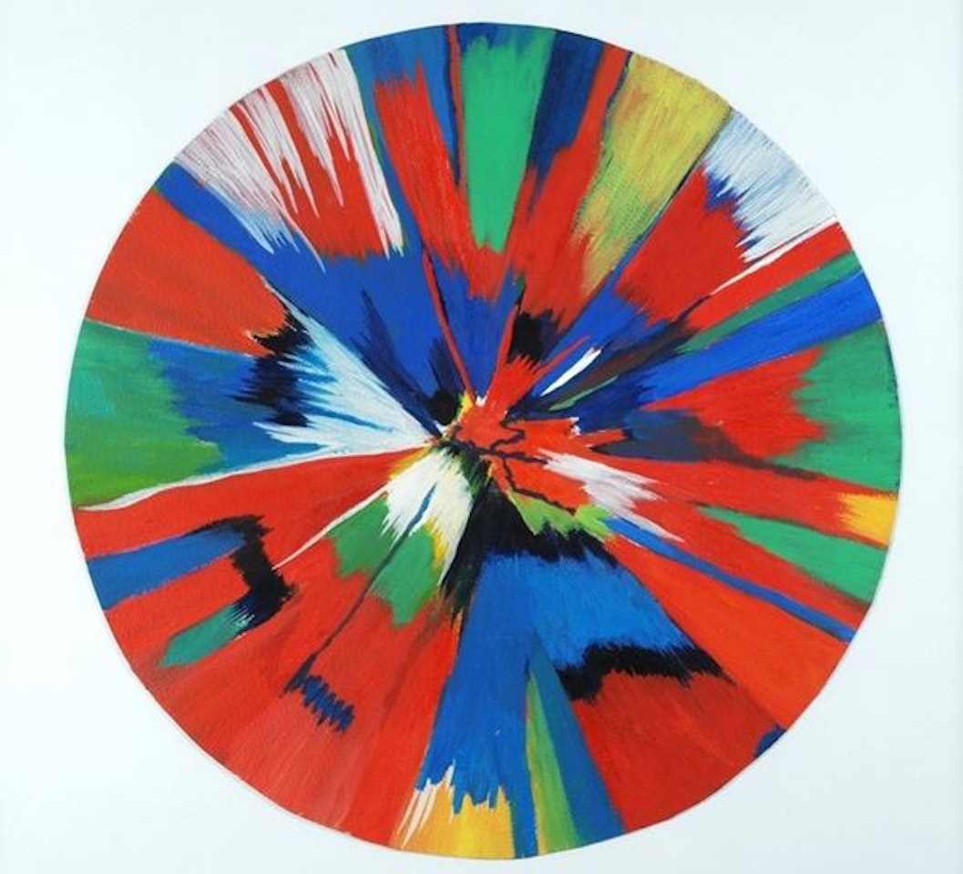 Spin painting by Damien Hirst
