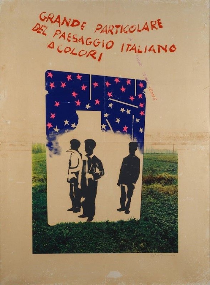 Great detail of the Italian landscape in colour by Mario Schifano