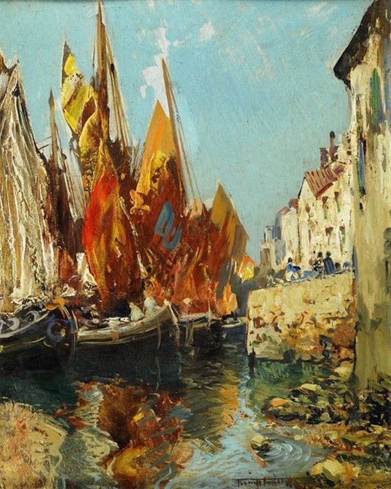 Boats docking by Fausto Pratella