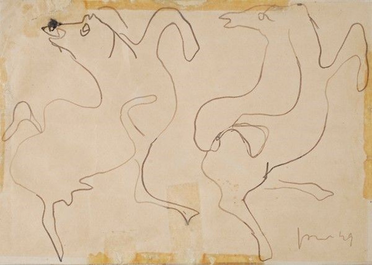 Two Horses by Lucio Fontana
