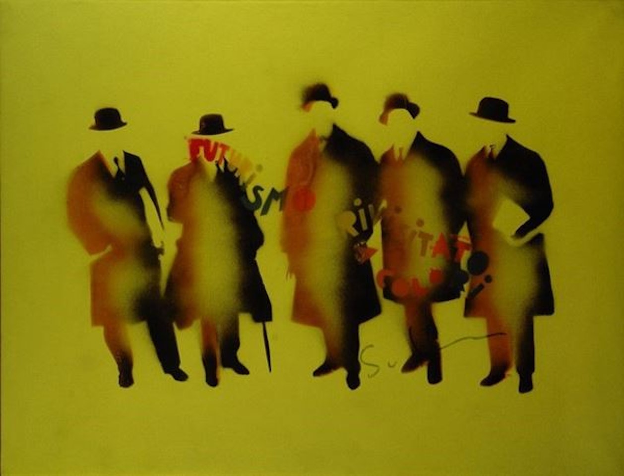 Futurism revisited in color by Mario Schifano