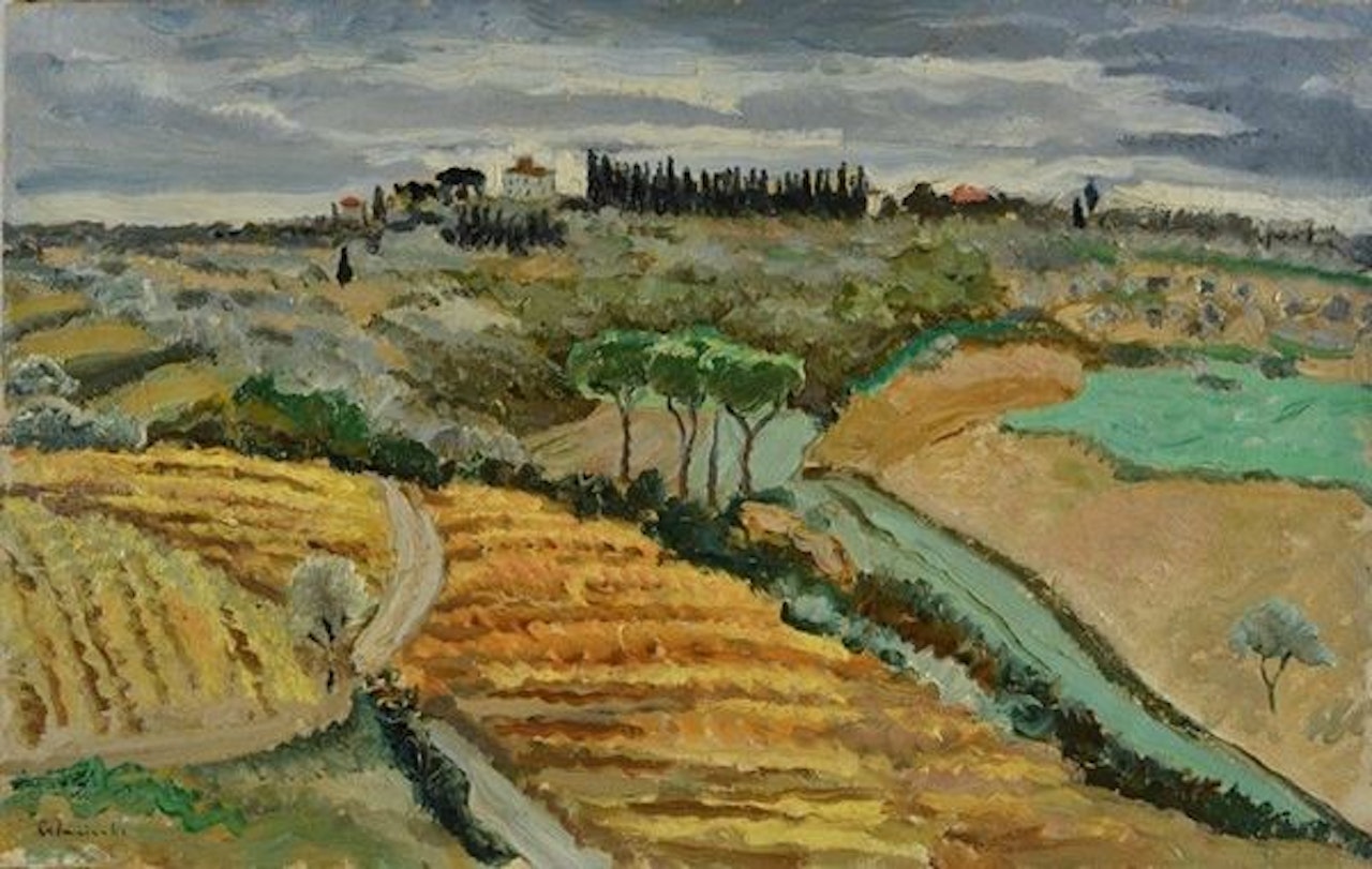Tuscan landscape by Giovanni Colacicchi