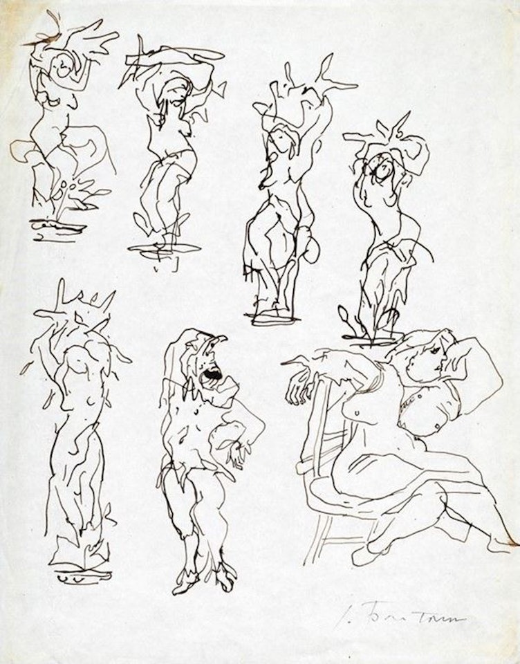 Studies for ceramic sculpture by Lucio Fontana
