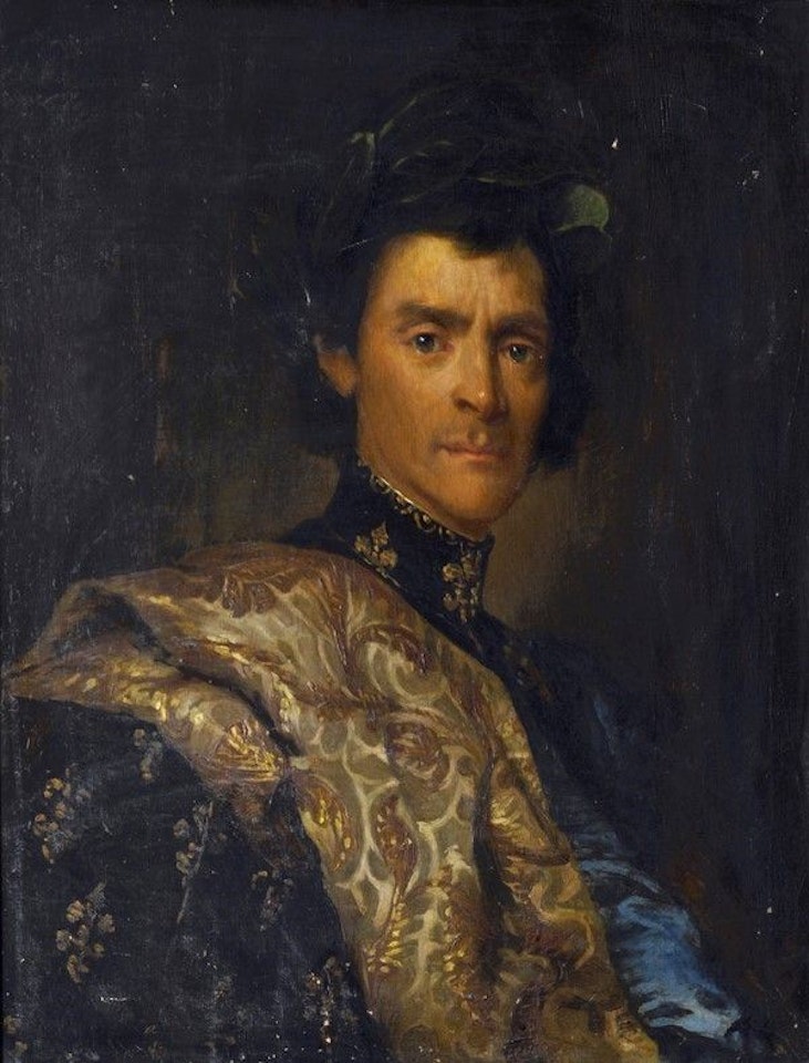 Portrait of man with laurel wreath by French School