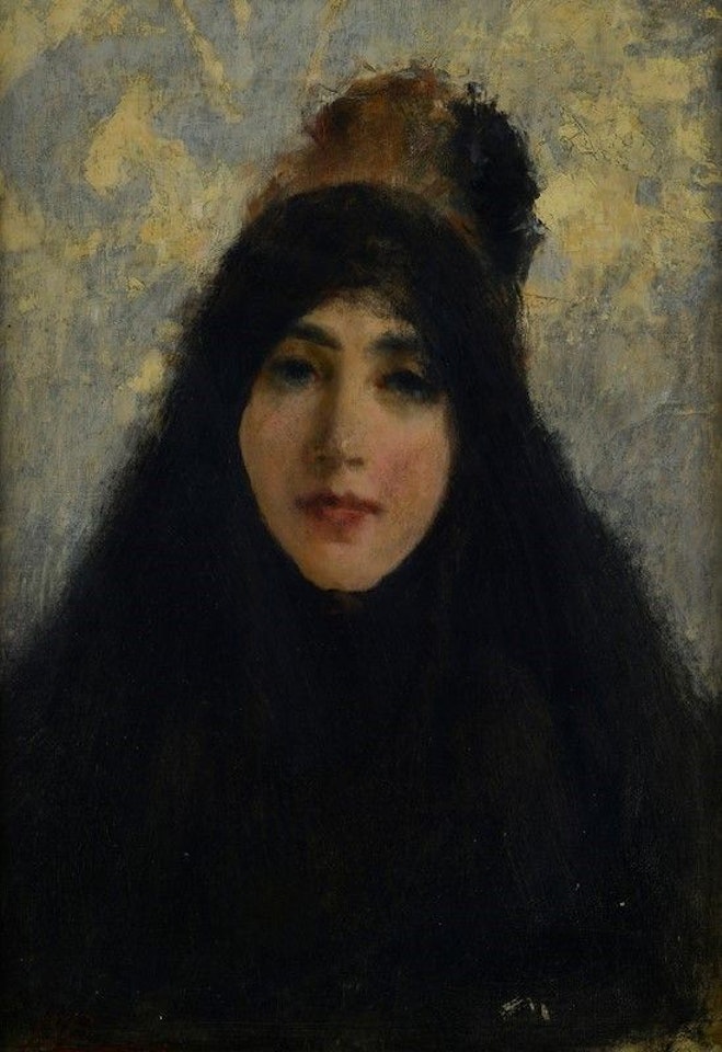 Portrait of a woman by Mose Bianchi