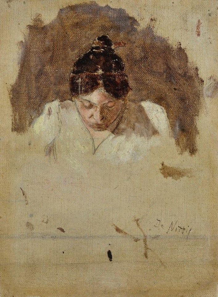 Bust of a woman (study) by Giuseppe de Nittis