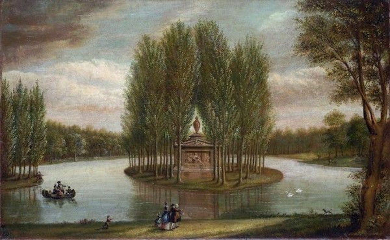 Landscape with figures by French School