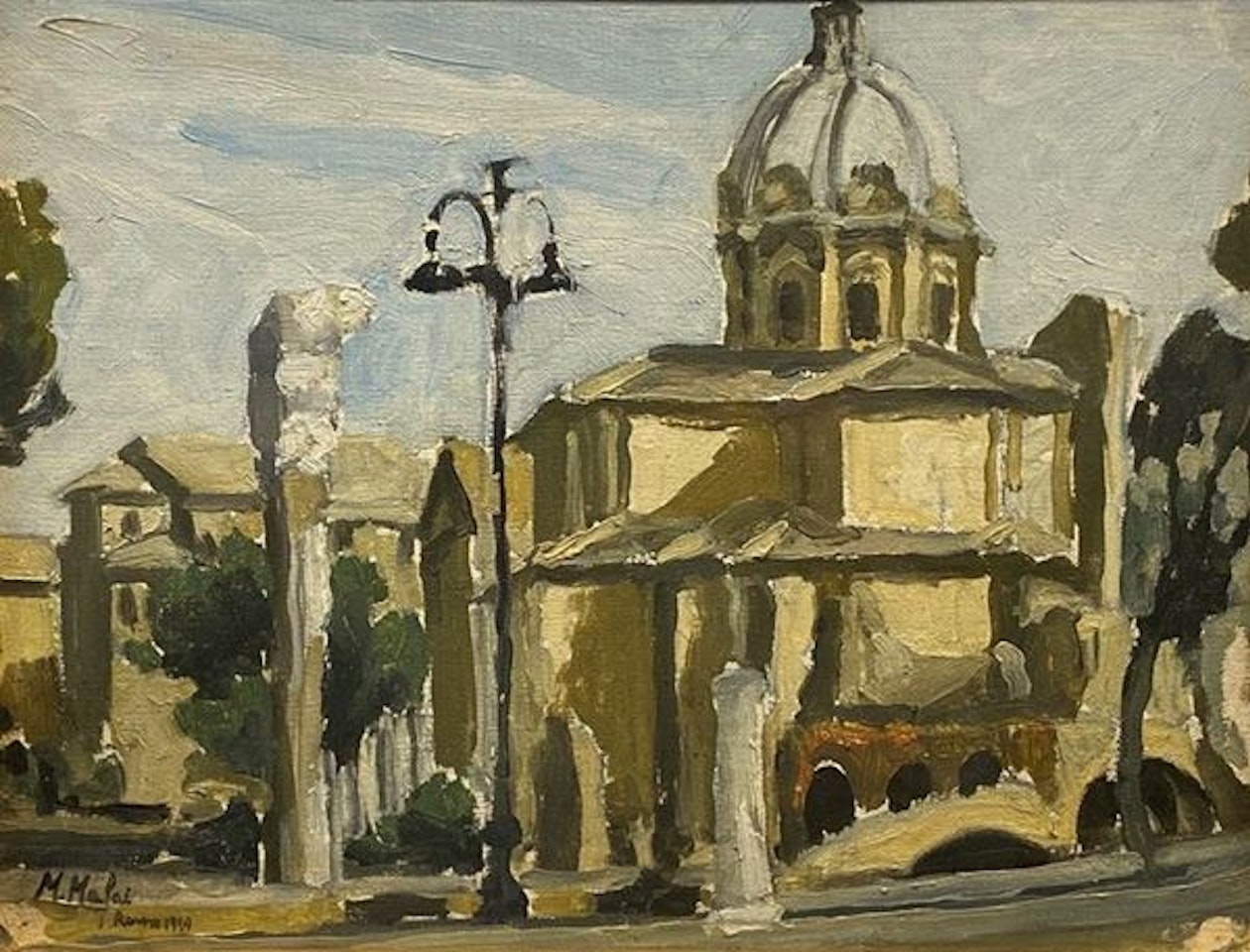 View of the Church of SS. Name of Mary in Rome by Mario Mafai