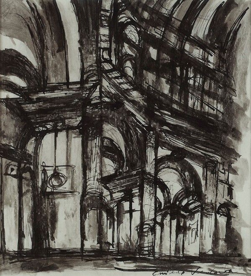 Church of the Madonna della Salute "Interior" by Emilio Vedova